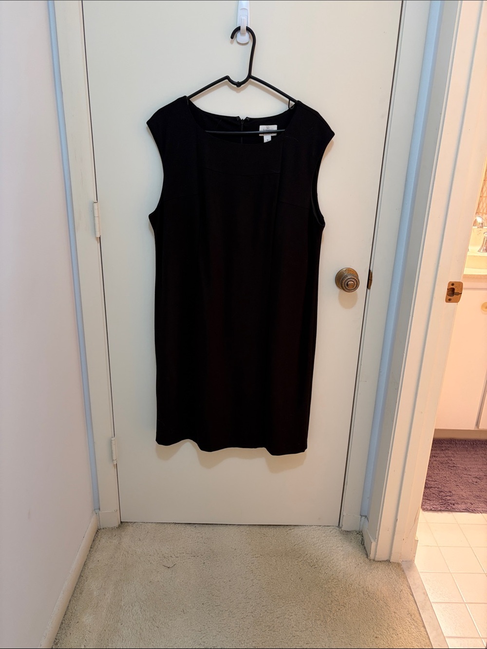 Chico's Black Sleeveless Midi Shift Dress